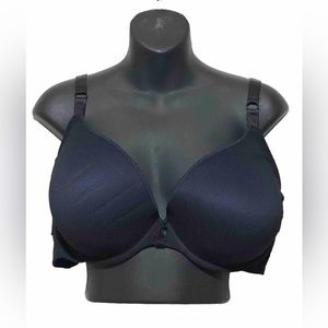 Torrid Bra Size 46D Navy Blue Black Mesh Padded Push Up Plus Size